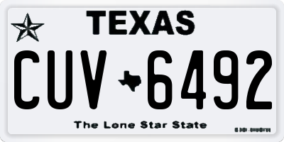 TX license plate CUV6492