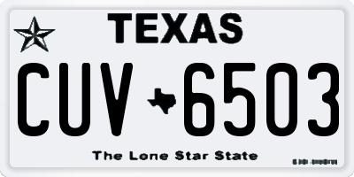 TX license plate CUV6503