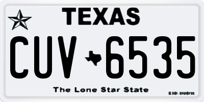TX license plate CUV6535