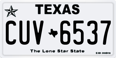 TX license plate CUV6537