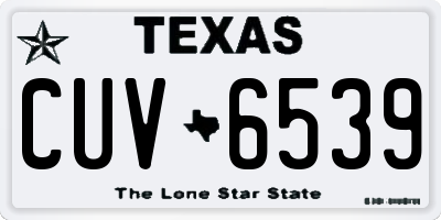 TX license plate CUV6539