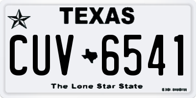 TX license plate CUV6541