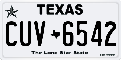TX license plate CUV6542