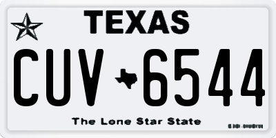 TX license plate CUV6544