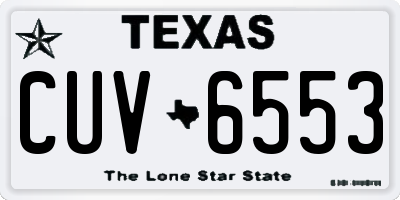TX license plate CUV6553