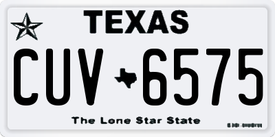 TX license plate CUV6575