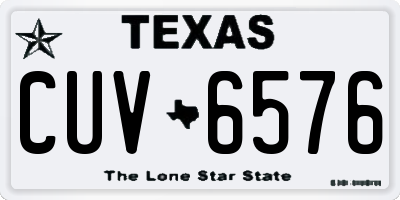 TX license plate CUV6576