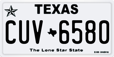 TX license plate CUV6580