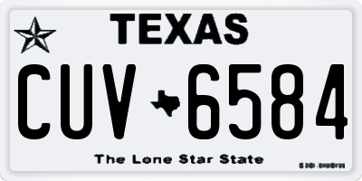 TX license plate CUV6584
