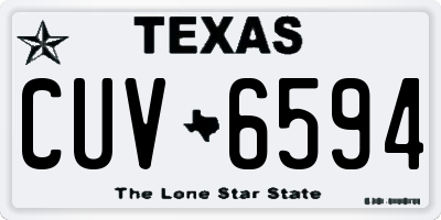TX license plate CUV6594