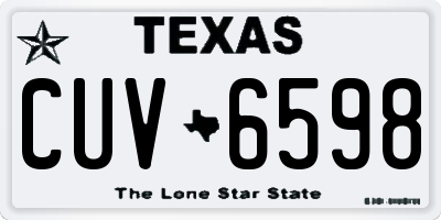TX license plate CUV6598