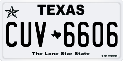 TX license plate CUV6606