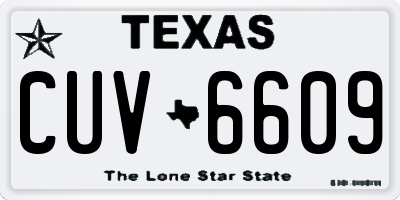 TX license plate CUV6609