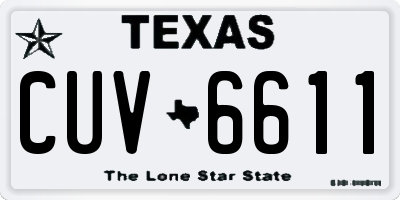 TX license plate CUV6611