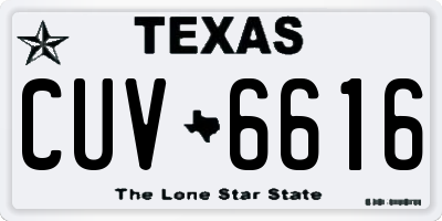 TX license plate CUV6616
