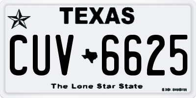 TX license plate CUV6625
