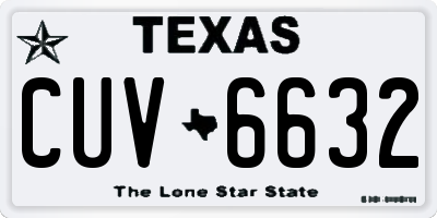 TX license plate CUV6632