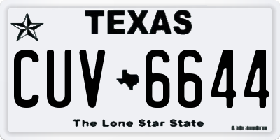 TX license plate CUV6644