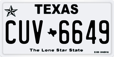 TX license plate CUV6649