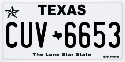 TX license plate CUV6653