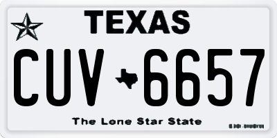TX license plate CUV6657