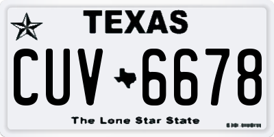 TX license plate CUV6678