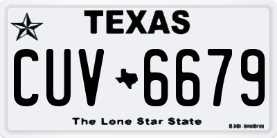 TX license plate CUV6679