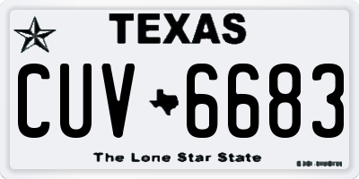 TX license plate CUV6683