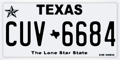 TX license plate CUV6684