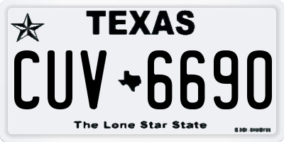 TX license plate CUV6690