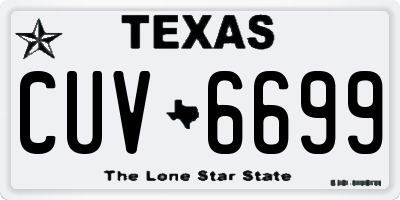 TX license plate CUV6699