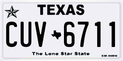 TX license plate CUV6711