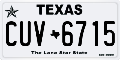 TX license plate CUV6715