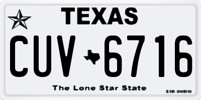 TX license plate CUV6716