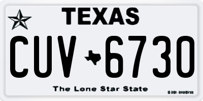 TX license plate CUV6730
