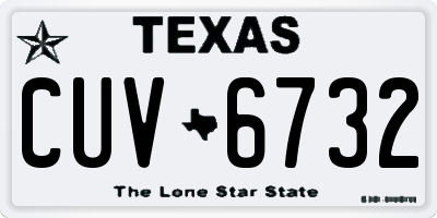 TX license plate CUV6732