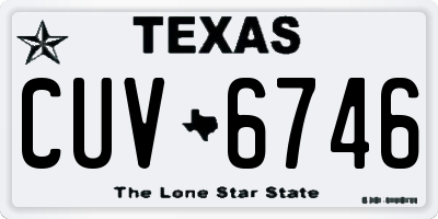 TX license plate CUV6746