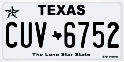 TX license plate CUV6752