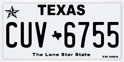TX license plate CUV6755