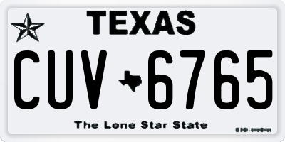 TX license plate CUV6765