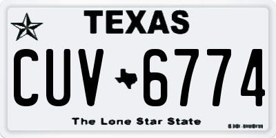 TX license plate CUV6774