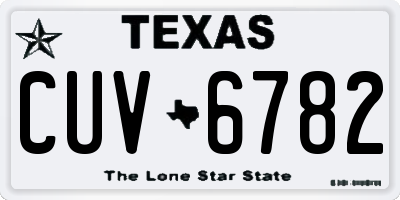TX license plate CUV6782
