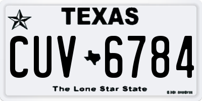 TX license plate CUV6784