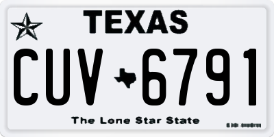TX license plate CUV6791