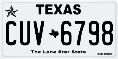 TX license plate CUV6798