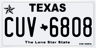 TX license plate CUV6808