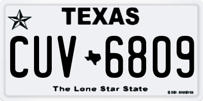 TX license plate CUV6809