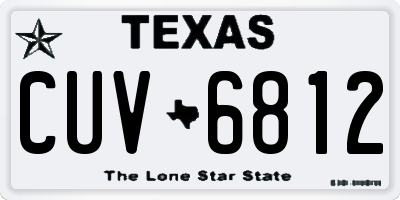 TX license plate CUV6812