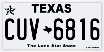 TX license plate CUV6816