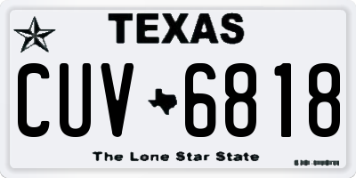 TX license plate CUV6818
